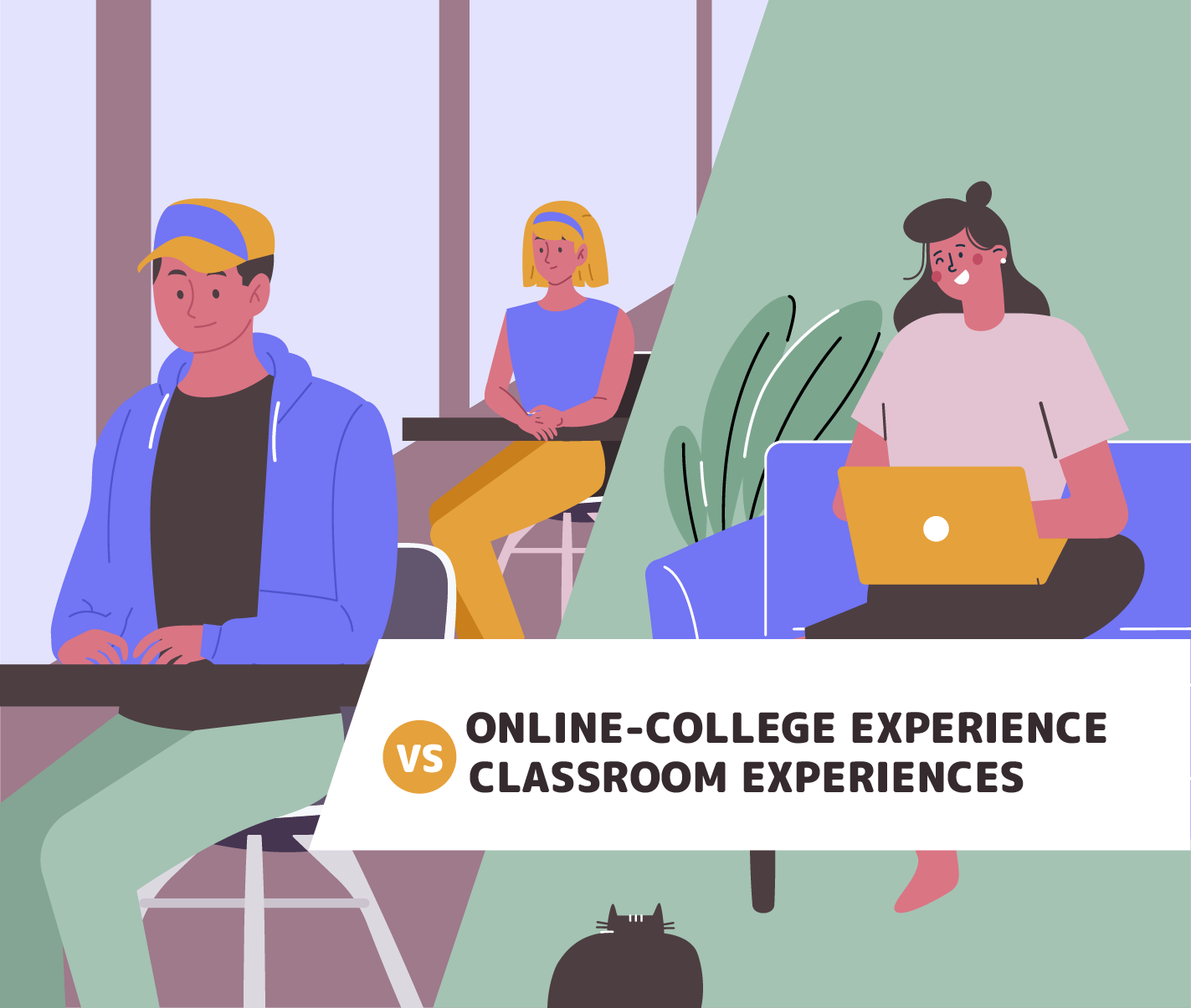 online-college experience vs classroom experiences