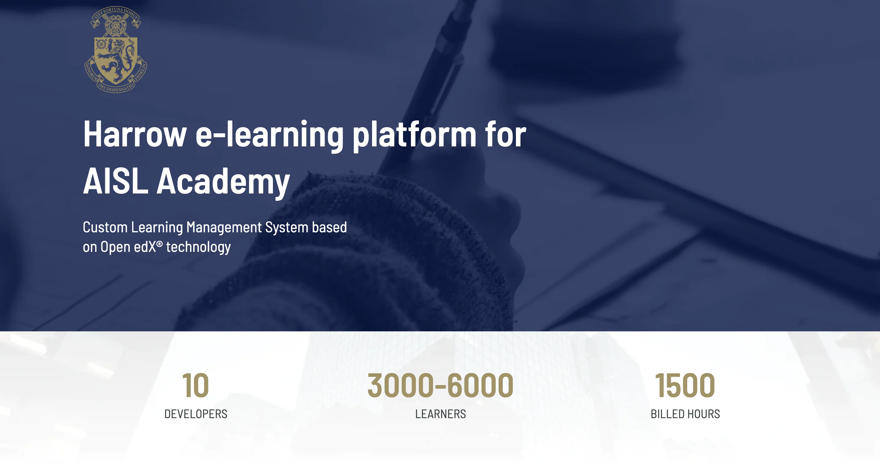 Harrow e-learning platform developed by Racoon Gang