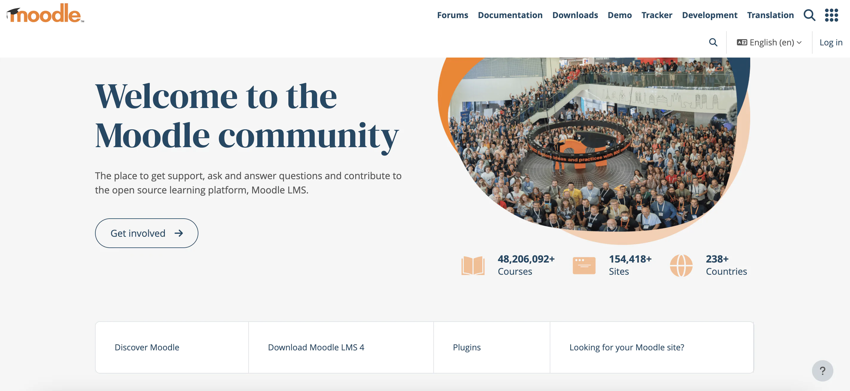 Moodle home page