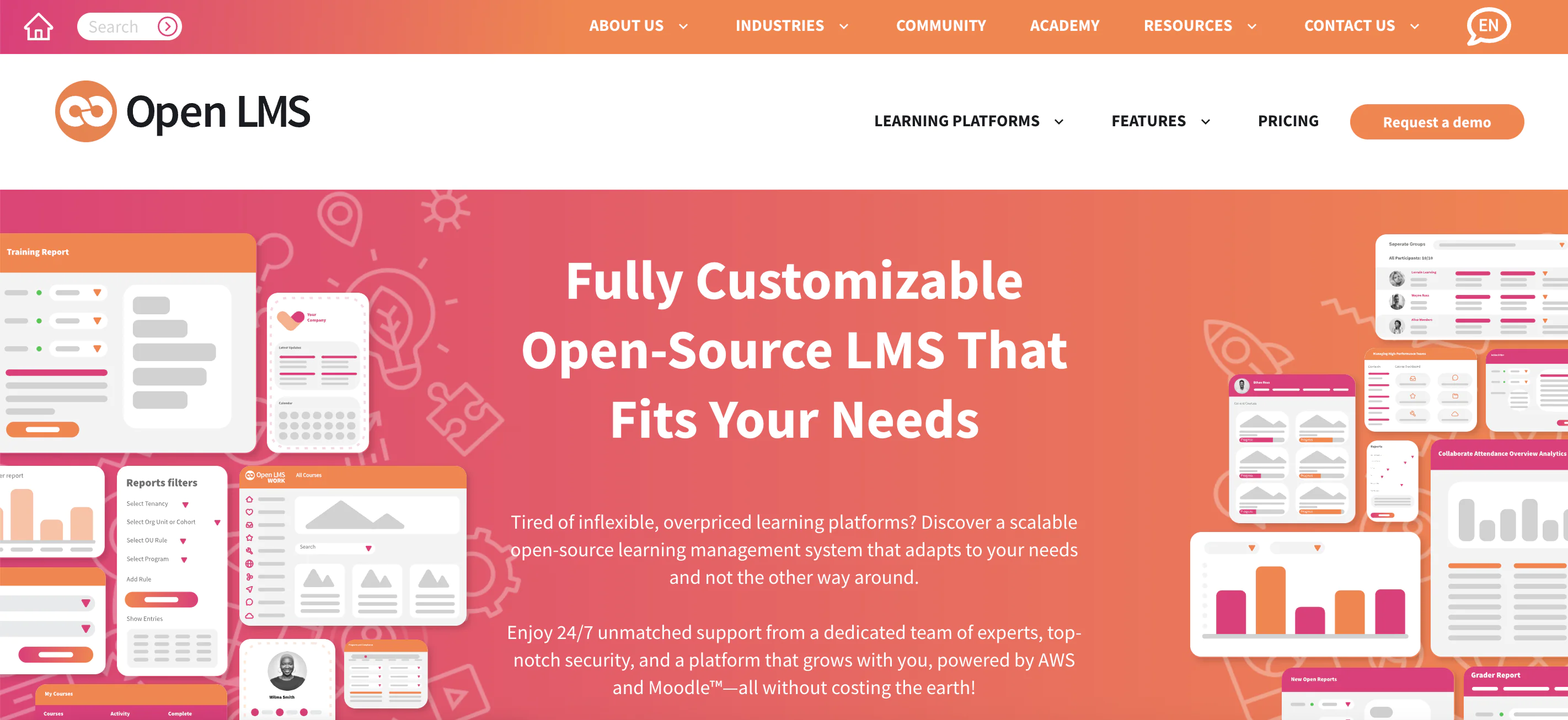 Open LMS homepage